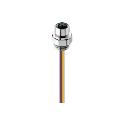 M12 D-code vrouwelijk chassisdeel Industrial Ethernet